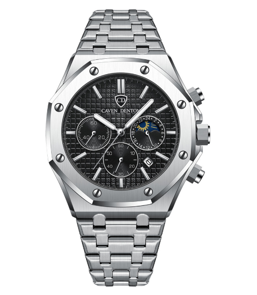 BinBond Men's Slim Quartz Watch – 42mm – Ultra-Slim 7mm – Metal Case – Butterfly Buckle